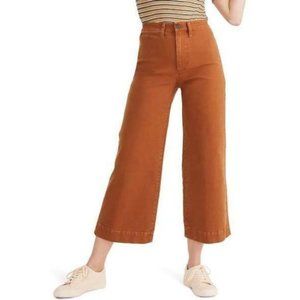 Madewell Emmet Wide Leg Crop Burnt Orange